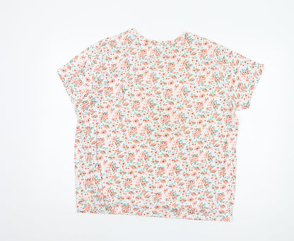 Cotton Traders Women's Multicoloured Floral T-Shirt Size 18