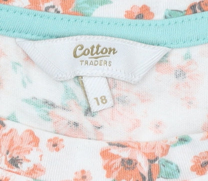 Cotton Traders Women's Multicoloured Floral T-Shirt Size 18