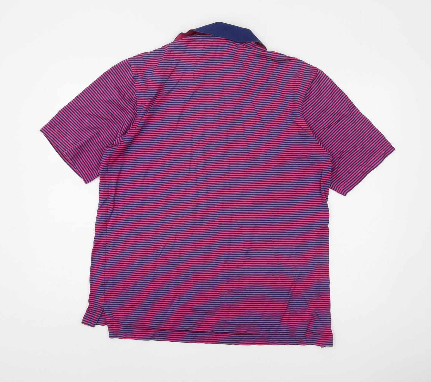 Fairway & Greene Men's Purple Striped Polo Shirt M