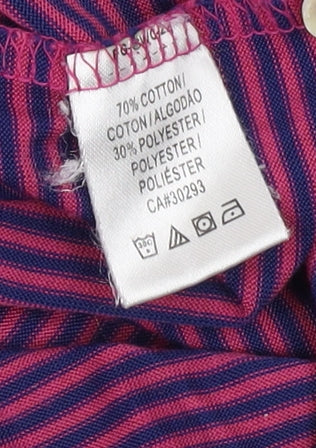 Fairway & Greene Men's Purple Striped Polo Shirt M