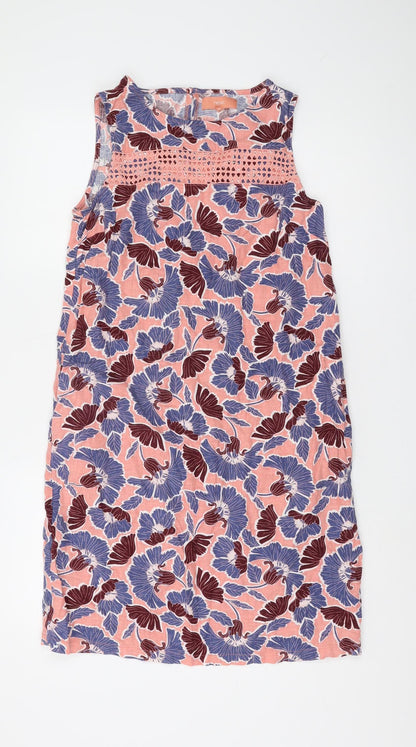 Next Women's Multicoloured Sleeveless Floral Dress Size 10