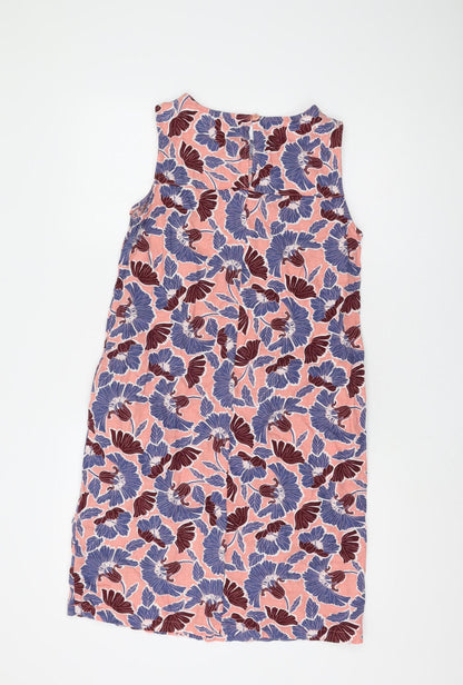 Next Women's Multicoloured Sleeveless Floral Dress Size 10