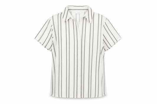 Front view of BH Women's Multicoloured Petite Button-Up Shirt, size 20