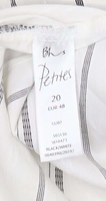 BH Women's Multicoloured Petite Button-Up Shirt, Size 20