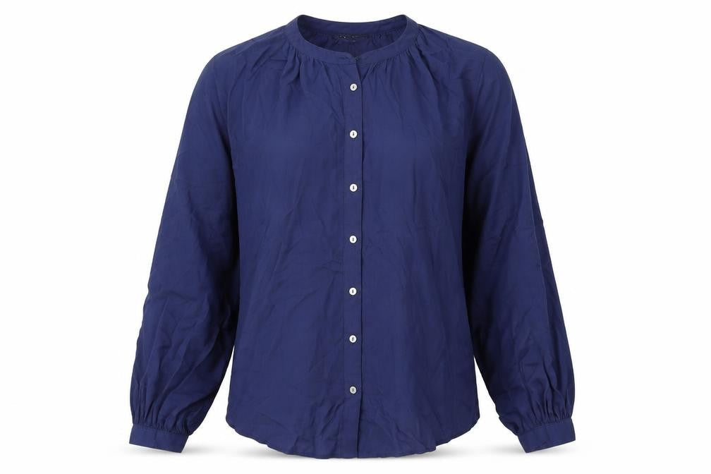 Womens UK Size 12 Marks and Spencer Blue Basic Blouse