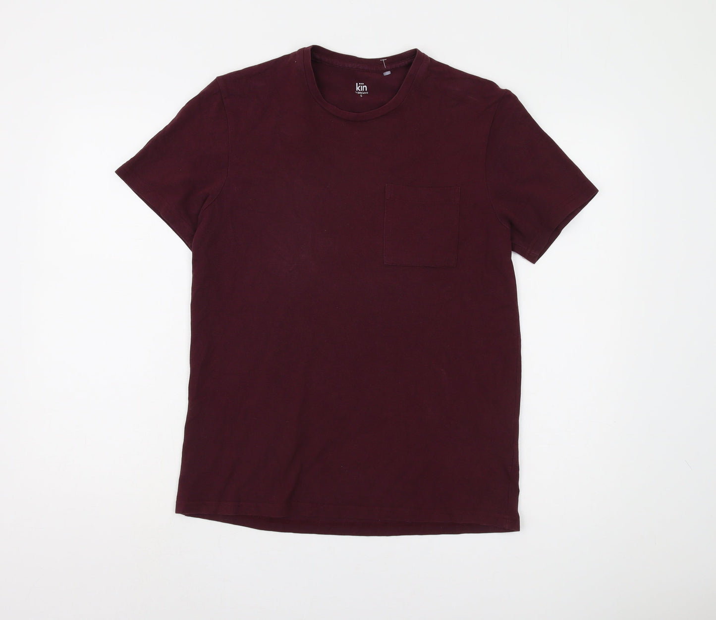 John Lewis Men's Brown T-Shirt, Small, Crew Neck