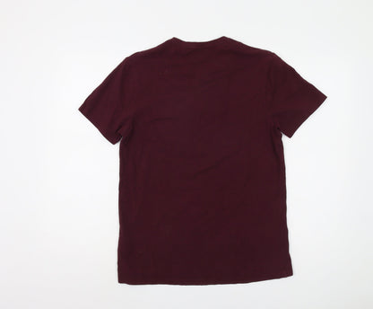 John Lewis Men's Brown T-Shirt, Small, Crew Neck