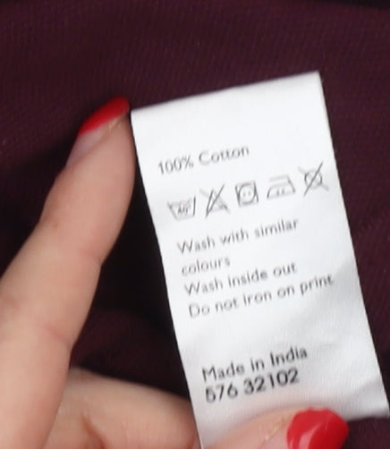 John Lewis Men's Brown T-Shirt, Small, Crew Neck