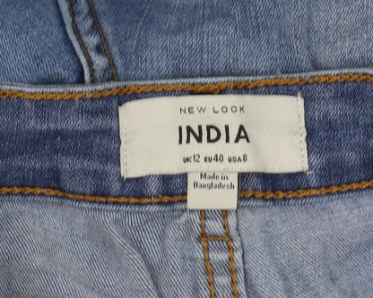 New Look Women's Blue Size 12 Short Denim Jeans