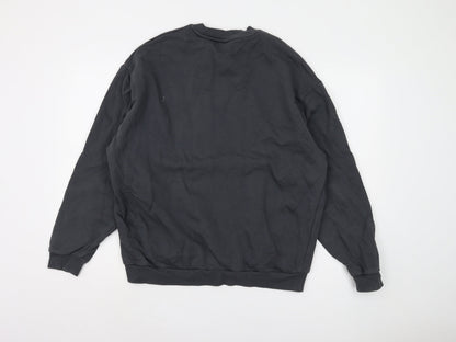 Mens UK Size M ASOS DESIGN Black Pullover Sweatshirt