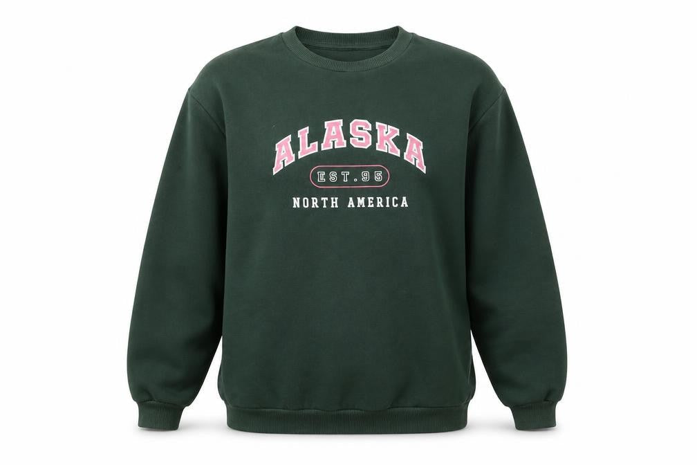 Front view of New Look girls’ green pullover sweatshirt -, size 12-13
