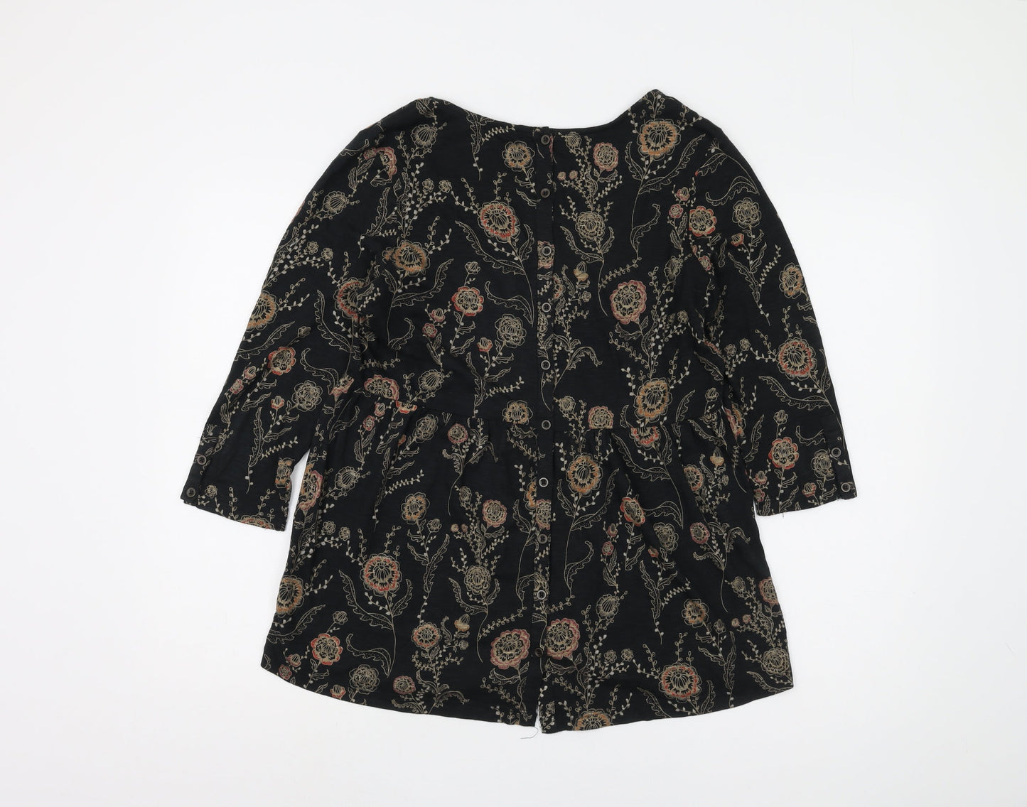 Womens UK Size 12 Fatface Black Tunic Blouse