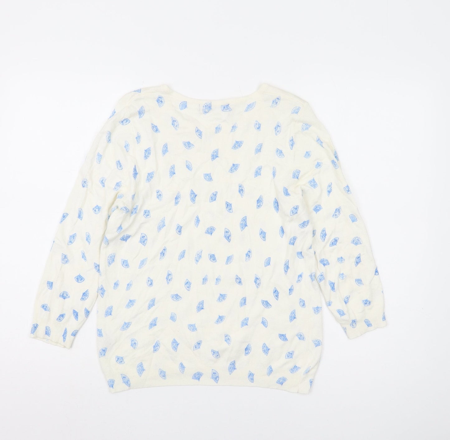 Womens UK Size 14 Marks and Spencer Ivory Pullover Jumper