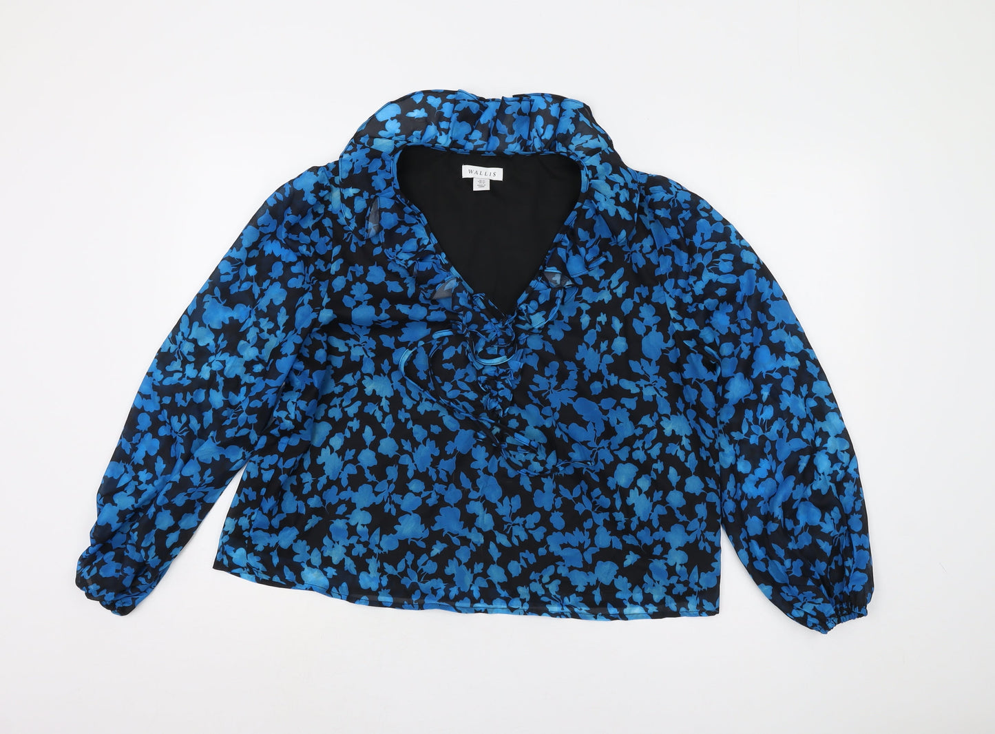 Womens UK Size 14 Wallis Blue Basic Blouse