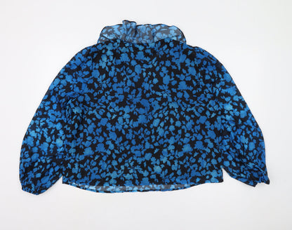 Womens UK Size 14 Wallis Blue Basic Blouse
