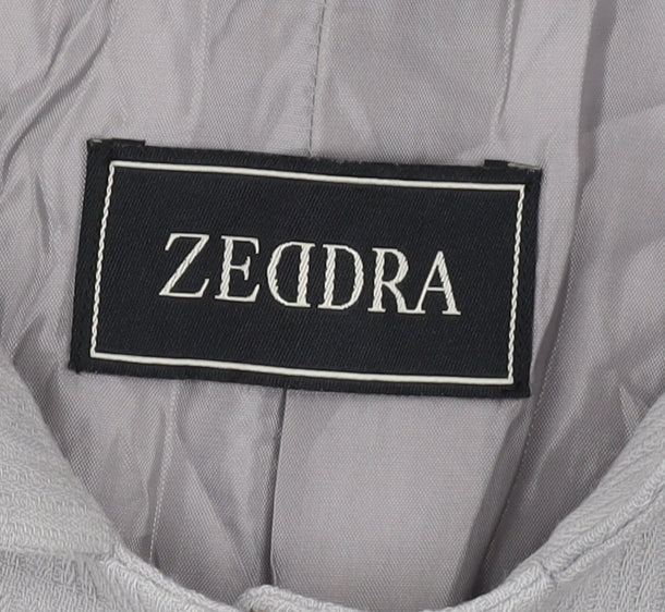 Zeddra Women's Grey Blazer Size 16 Single-Breasted