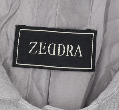 Zeddra Women's Grey Blazer Size 16 Single-Breasted