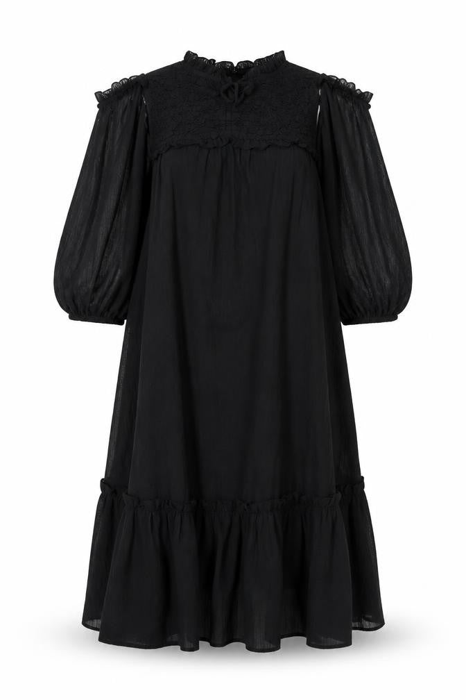 River Island Women's Black Cotton Dress, Size S