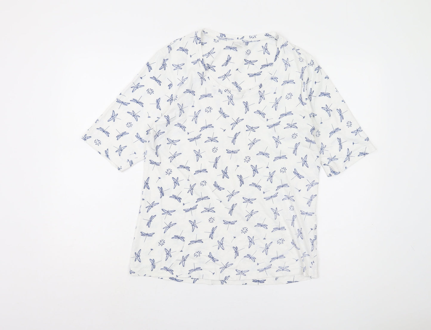 Cotton Traders Women's White T-Shirt Size 12 Casual