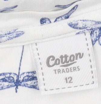 Cotton Traders Women's White T-Shirt Size 12 Casual