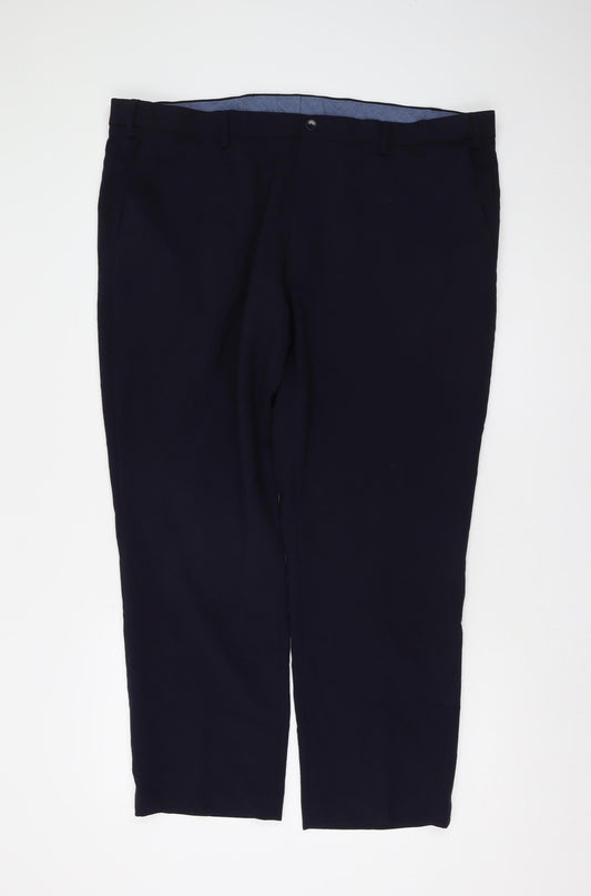 Marks and Spencer Men's Navy Trousers, 42/29, Breathable