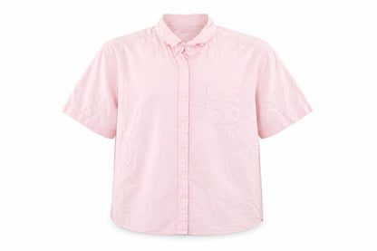 Lands' End Men's Pink Short Sleeve Button-Up Shirt
