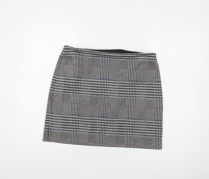 Marks and Spencer Women's Grey Check Pencil Skirt Size 14