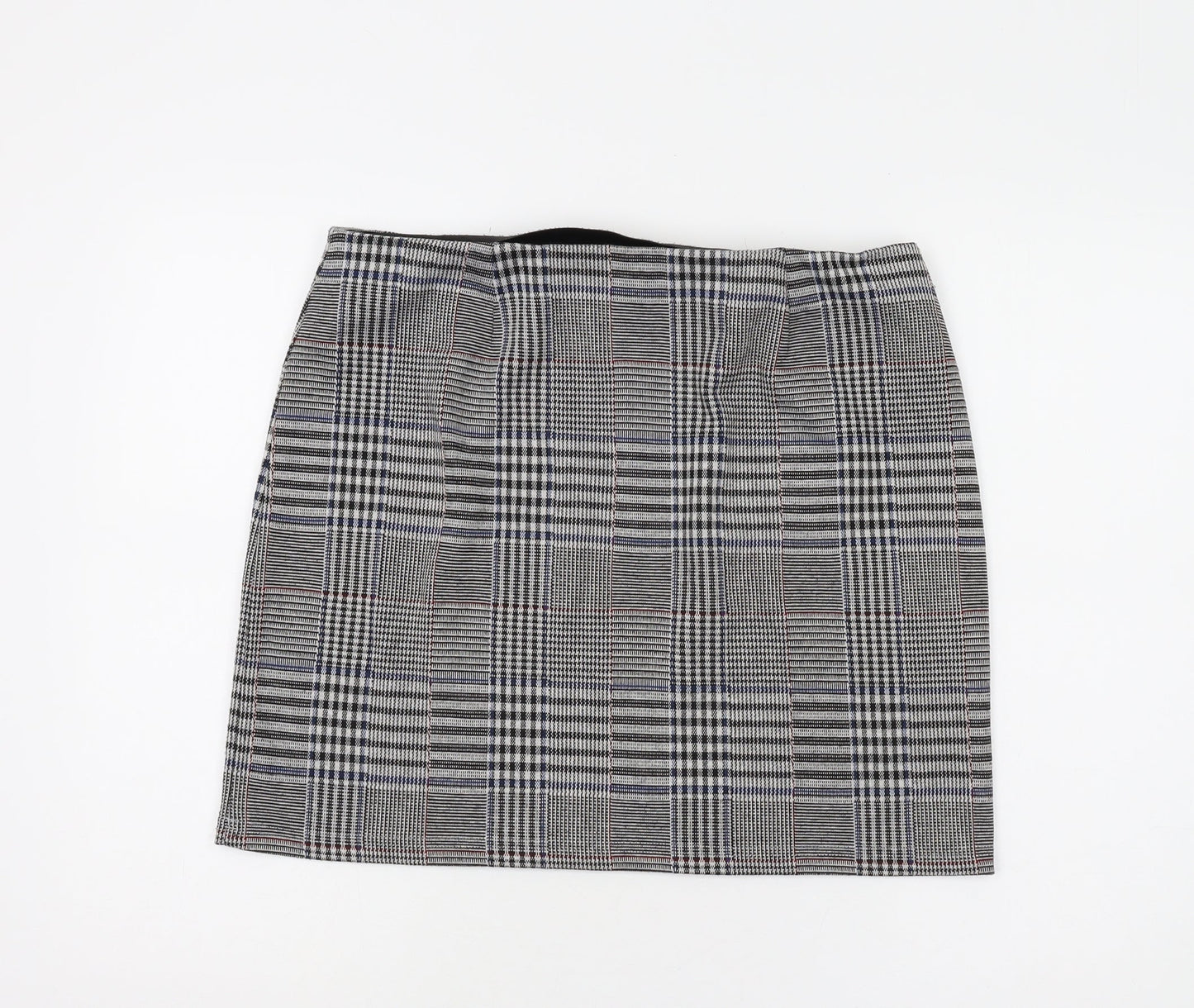 Marks and Spencer Women's Grey Check Pencil Skirt Size 14