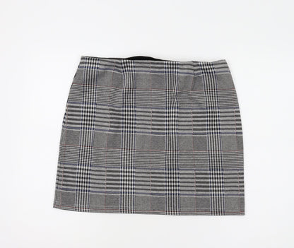 Marks and Spencer Women's Grey Check Pencil Skirt Size 14