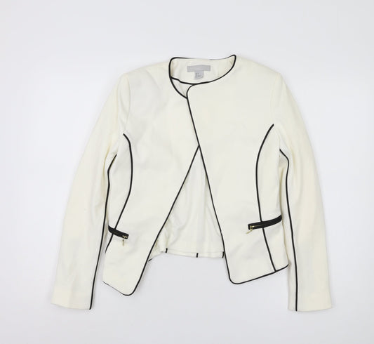 H&M Women's White Suit Jacket, Size 8, Casual