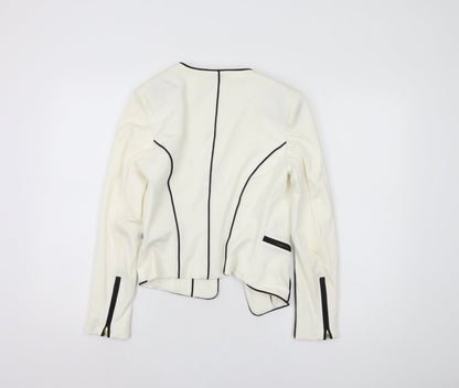 H&M Women's White Suit Jacket, Size 8, Casual