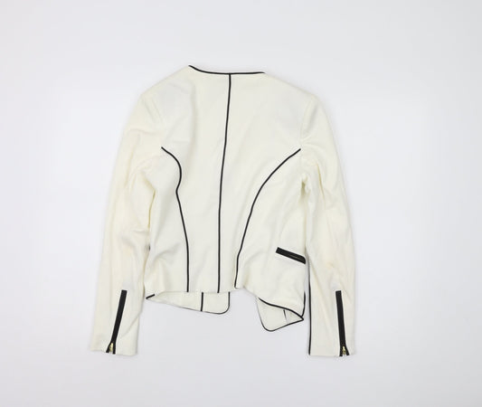 H&M Women's White Suit Jacket, Size 8, Casual