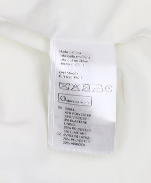 H&M Women's White Suit Jacket, Size 8, Casual