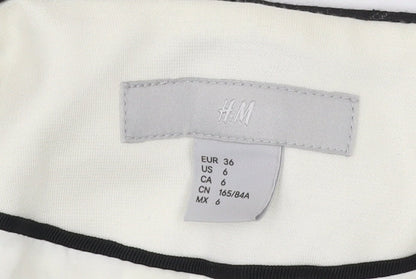 H&M Women's White Suit Jacket, Size 8, Casual