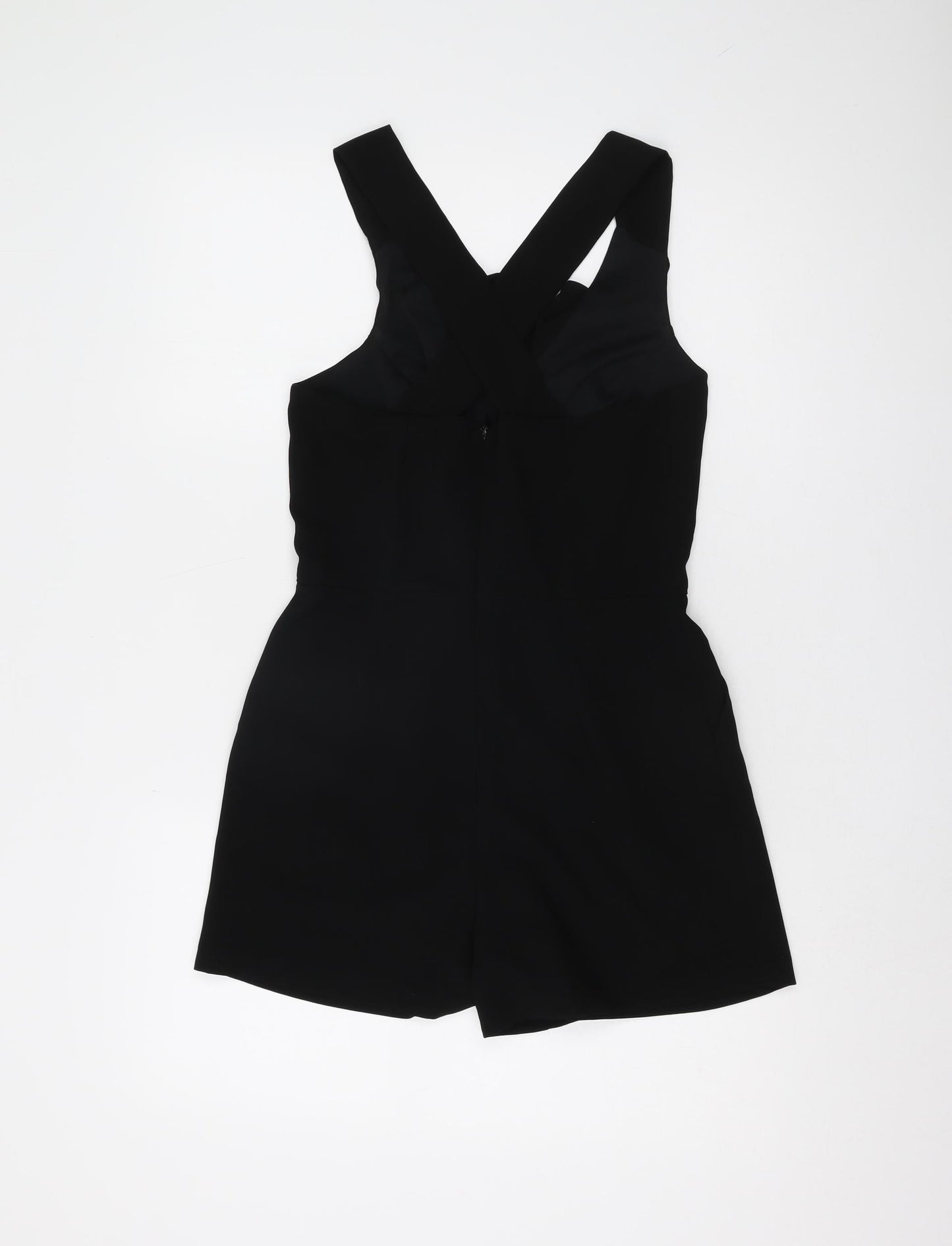 Lost Society Women's Black Sleeveless Playsuit Size 8