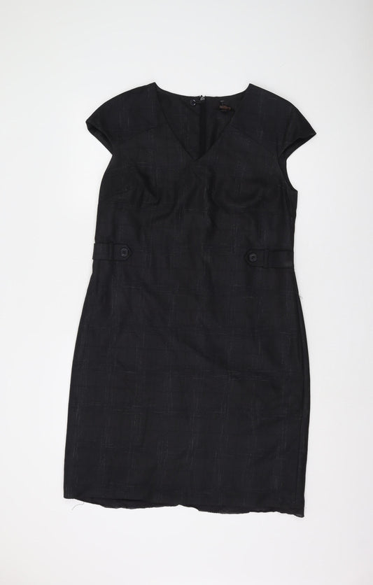 Next Women's Black Sheath Dress - Size 14, Classic Workwear