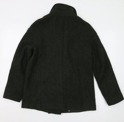 Womens UK Size 10 Marks and Spencer Green Pea Coat