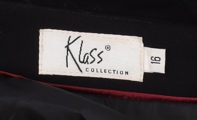 Klass Collection Women's Black 16 Pencil Skirt Business
