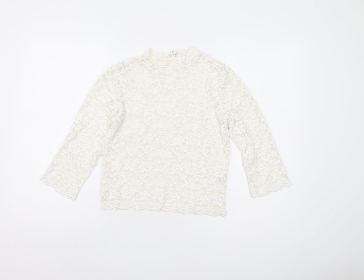 Womens UK Size 10 River Island White Basic Blouse