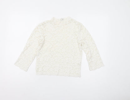 Womens UK Size 10 River Island White Basic Blouse