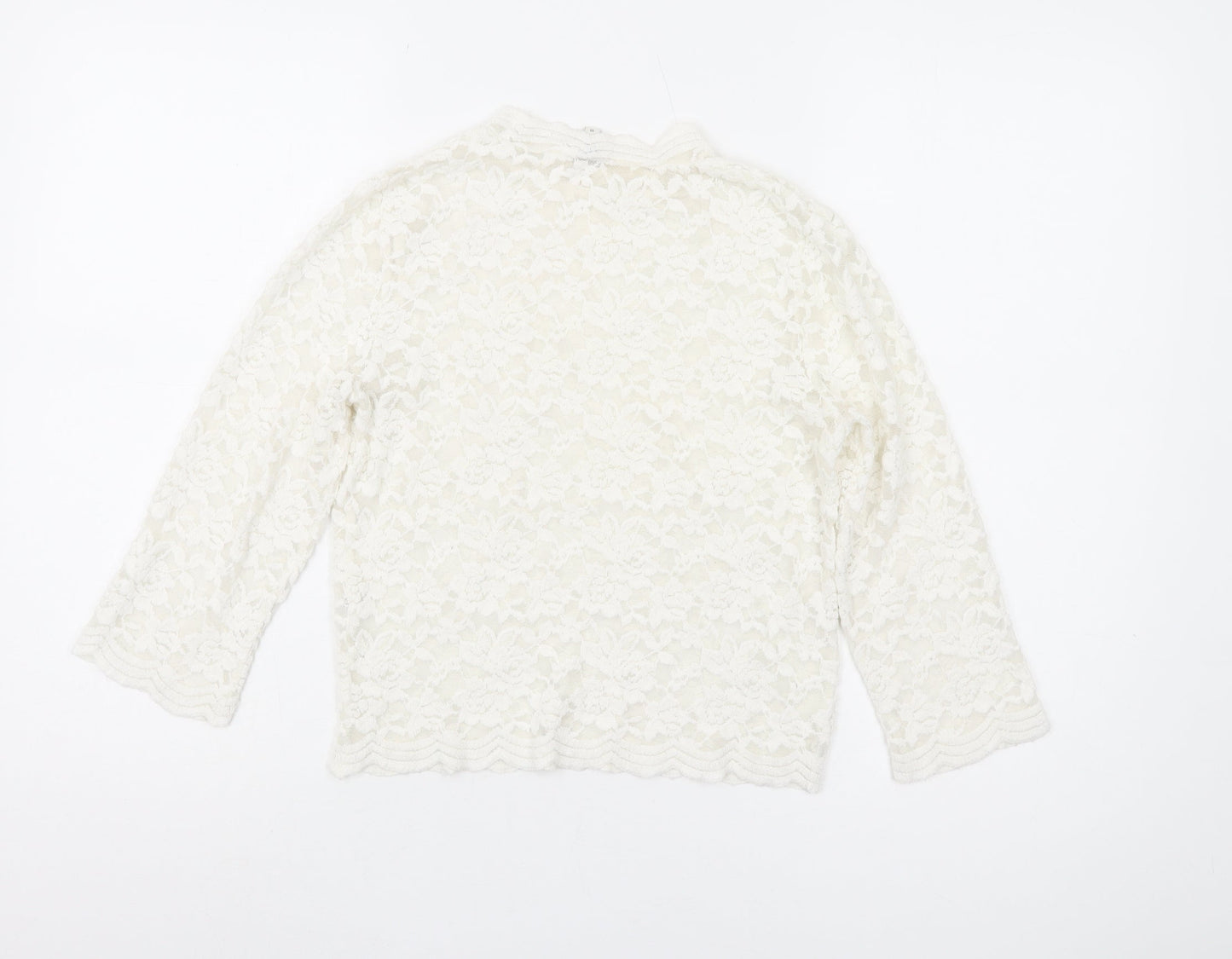 Womens UK Size 10 River Island White Basic Blouse