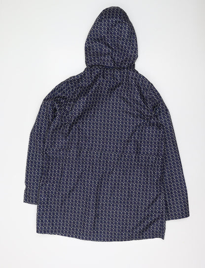 Next Women's Blue Geometric Parka Jacket Size 14