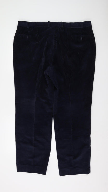 Marks and Spencer Men's Navy Corduroy Trousers XL