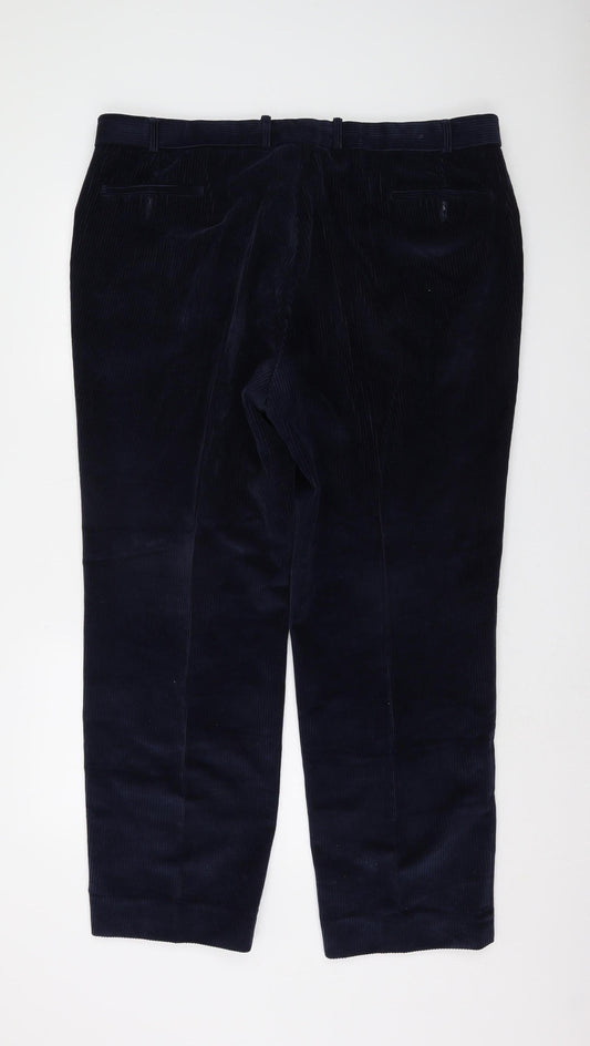 Marks and Spencer Men's Navy Corduroy Trousers XL