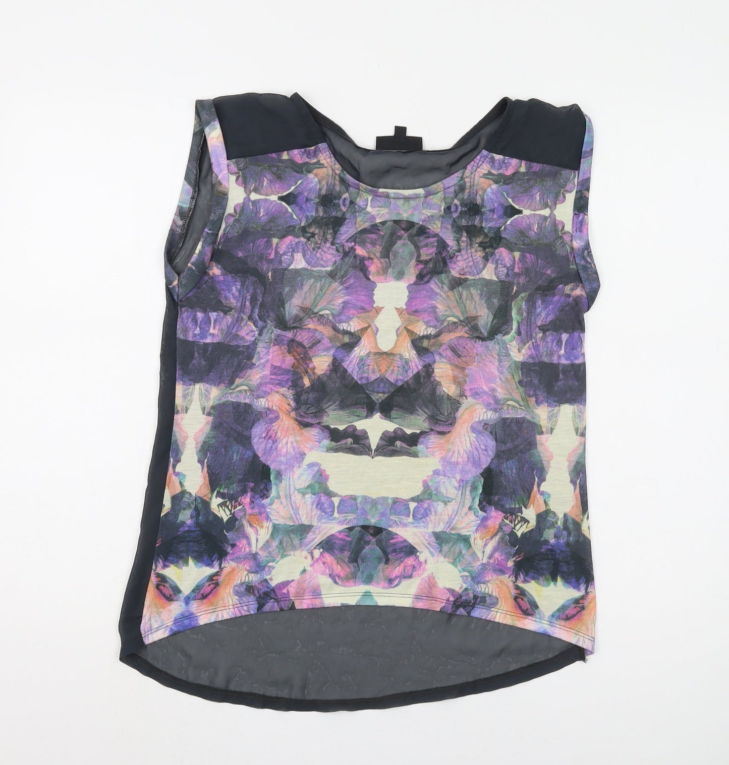 Womens UK Size 10 Warehouse Multicoloured Basic Blouse