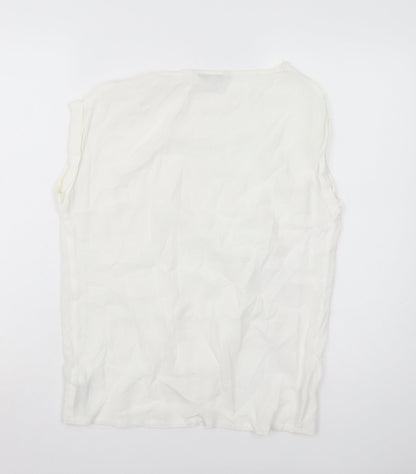 Womens UK Size 8 NEXT White Basic Tank
