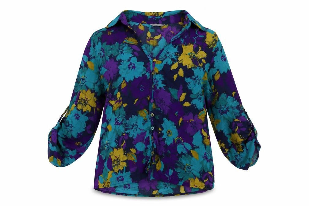 Womens UK Size 12 Per Una Multicoloured Basic Blouse
