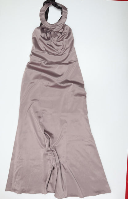 Next Women's Brown Halter Dress Size 14