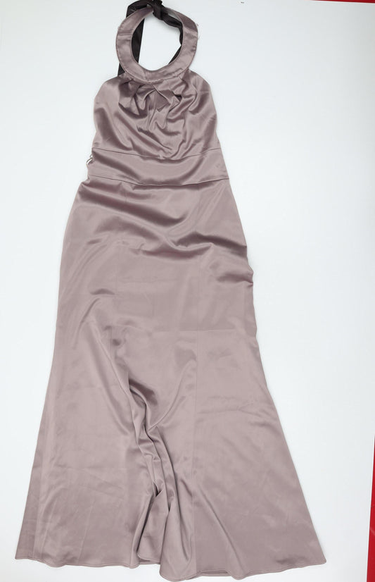 Next Women's Brown Halter Dress Size 14