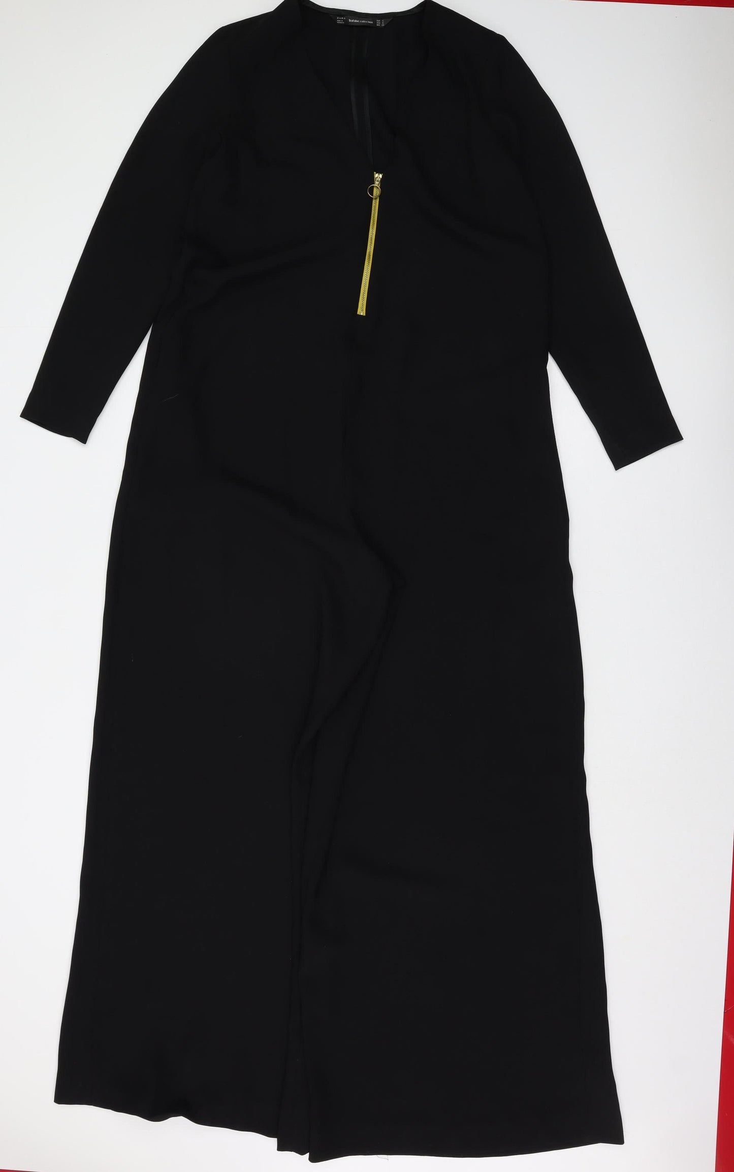 Zara Women's Black Long Sleeve Jumpsuit Size 8